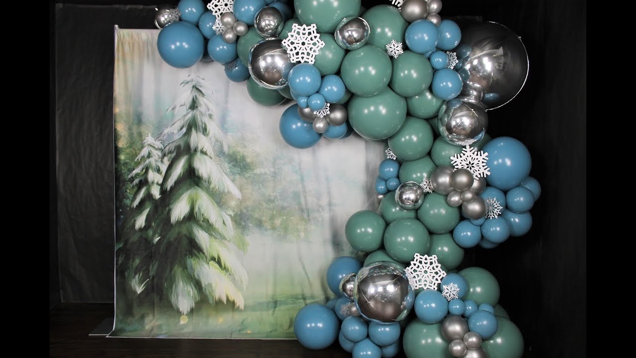 Christmas Photo Ideas: How To Balloon Garland Backdrop DIY Tutorial?