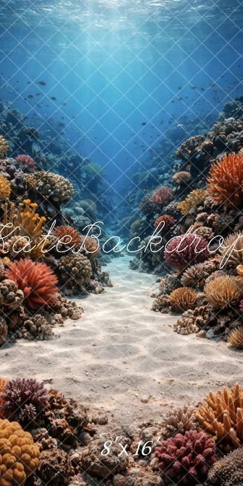 Kate Sweep Underwater Coral Reef Ocean Scene Printed Backdrop Designed by Vertigo Productions