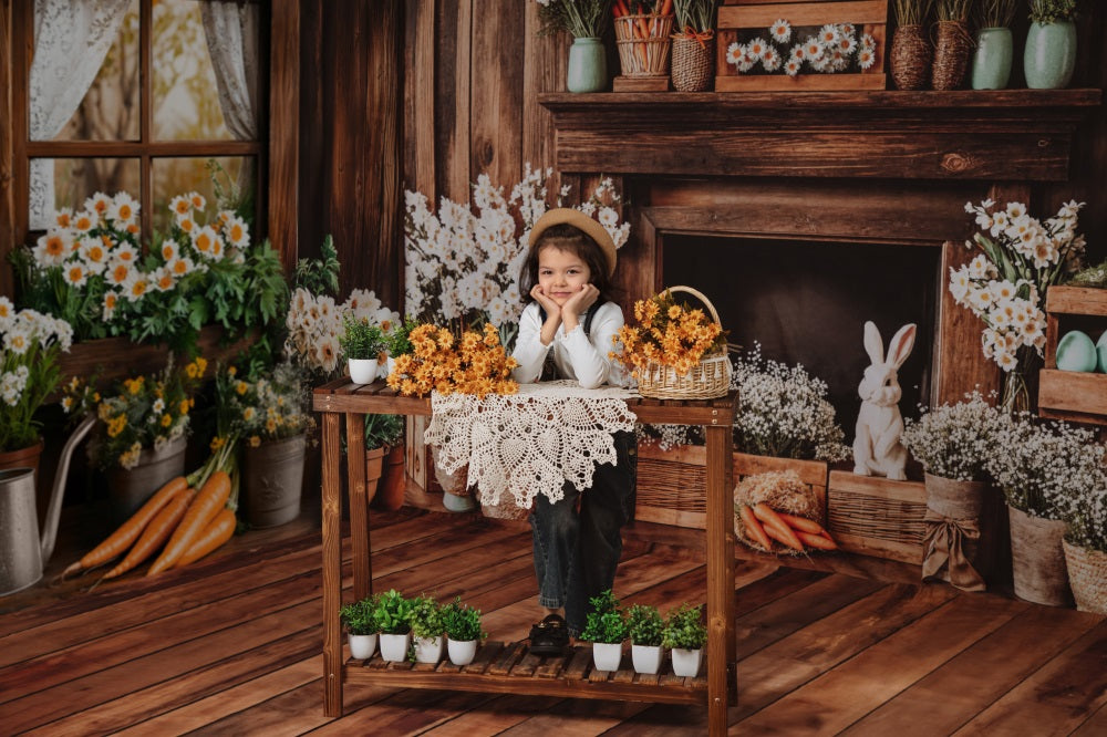 Witte houten ladder fotografiebenodigdheden