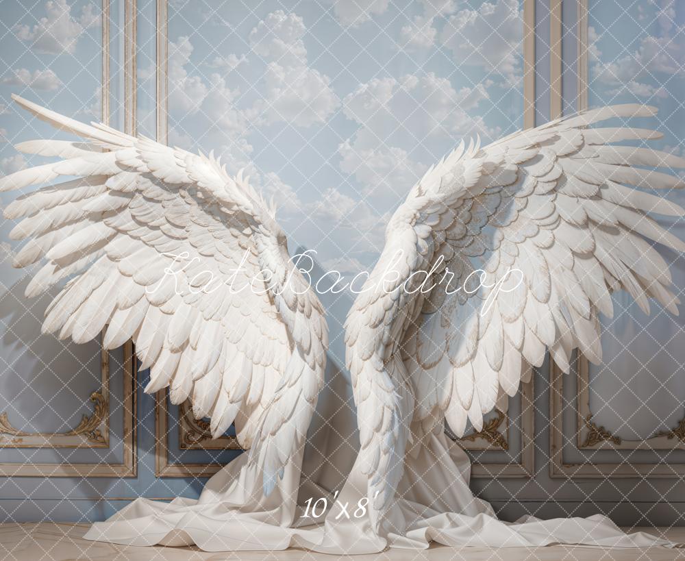 Fantasy Angel Wings Vintage Wall Backdrop Designed by Emetselch