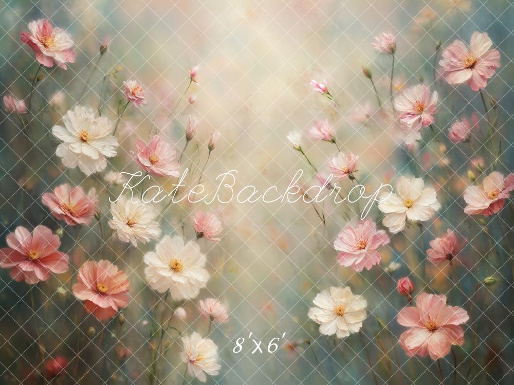 Kate Spring Fine Art Pastel Floral Backdrop Designed by Emetselch