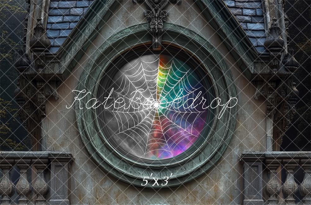 Fondo de Ventana Exterior de Telaraña Miércoles diseñado por Mini MakeBelieve