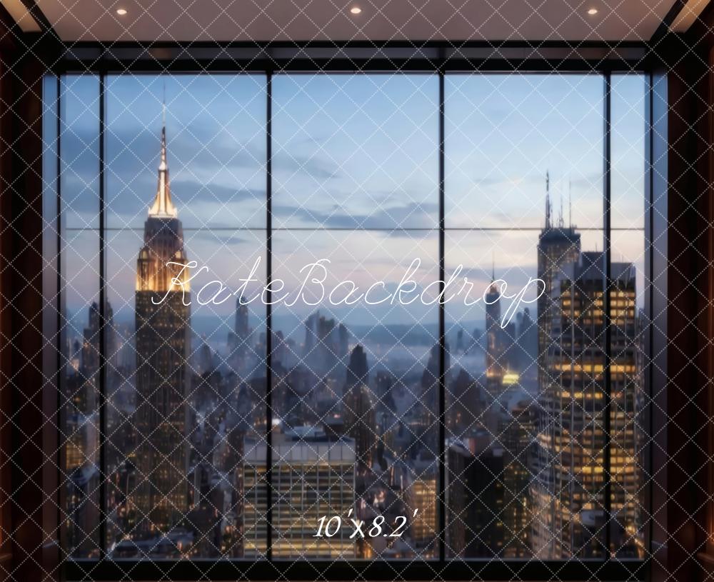 Kate City Skyline Window View Printed Backdrop Designed by Vertigo Productions