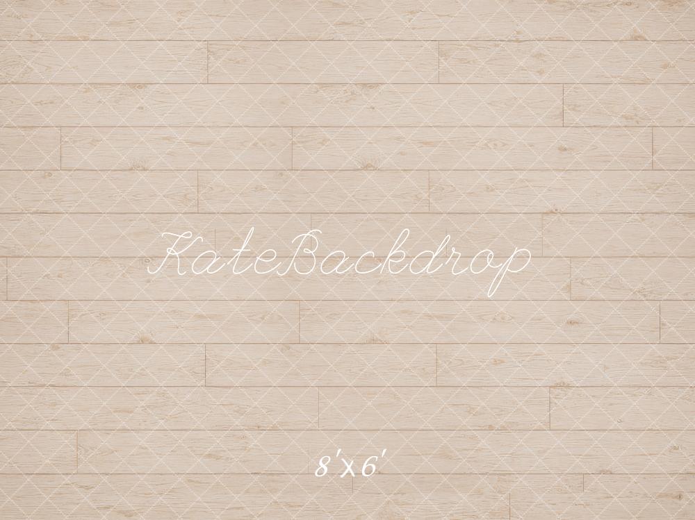Kate Beige Wood Plank Floor Printed Backdrop Designed by Kate Image