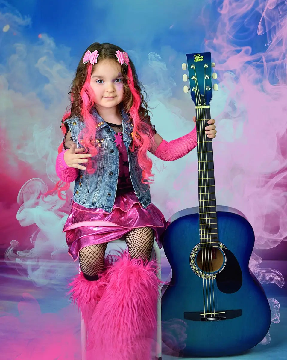 Fondo de escenario de iluminación de humo rosa diseñado por Emetselch