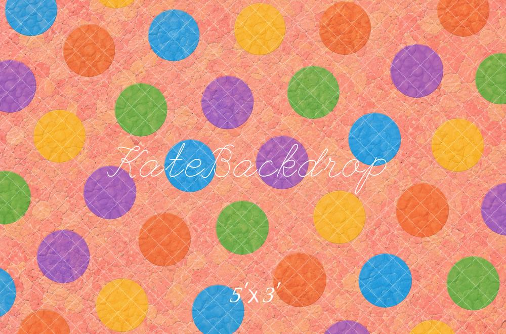 Kate Colorful Polka Dots Floor Printed Backdrop Designed by Mini MakeBelieve