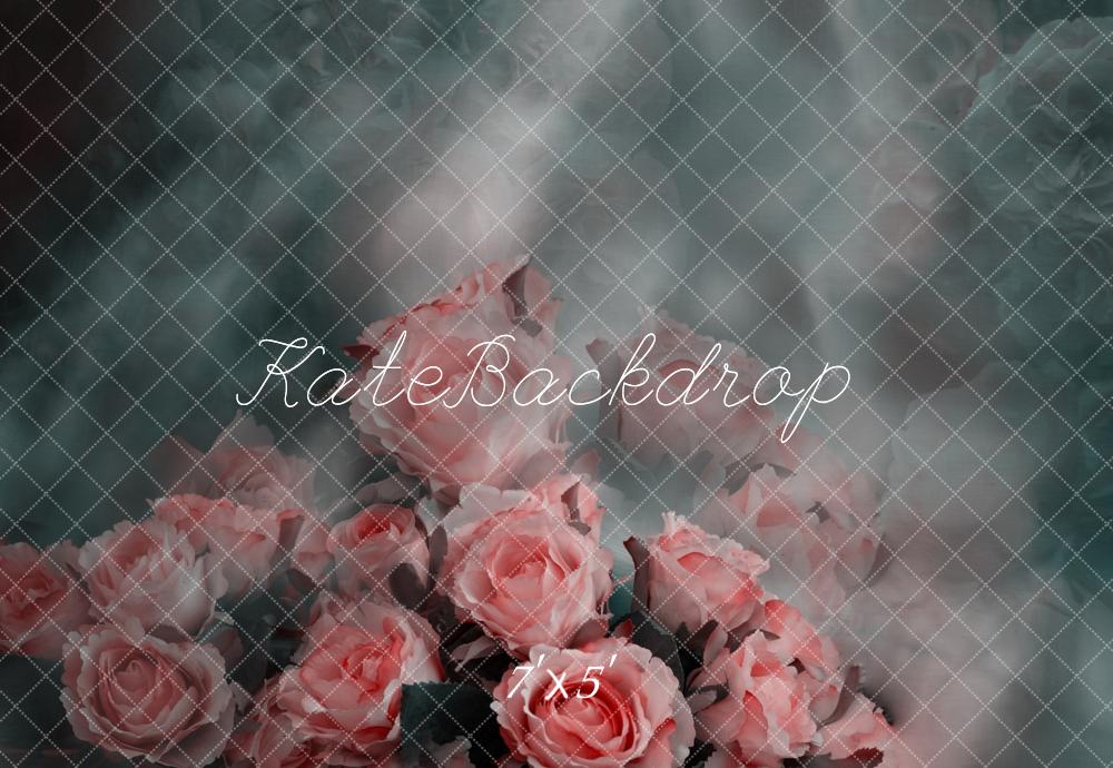 Kate Fine Art Pink Roses Bokeh Backdrop Designed by Fantasyphotoart