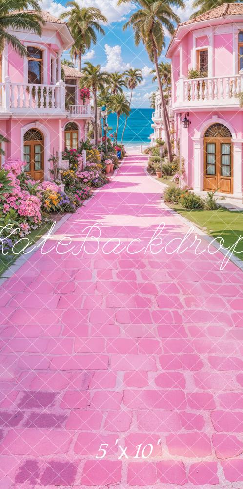 Fondo de Villa de Fantasía de Muñeca de Moda Rosa Playas Designed by Emetselch