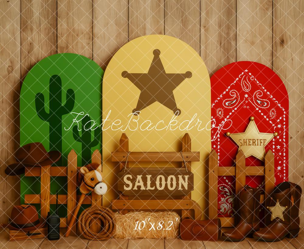Kate Cake Smash Western Rodeo Cowboy Backdrop Designed by Patty Roberts
