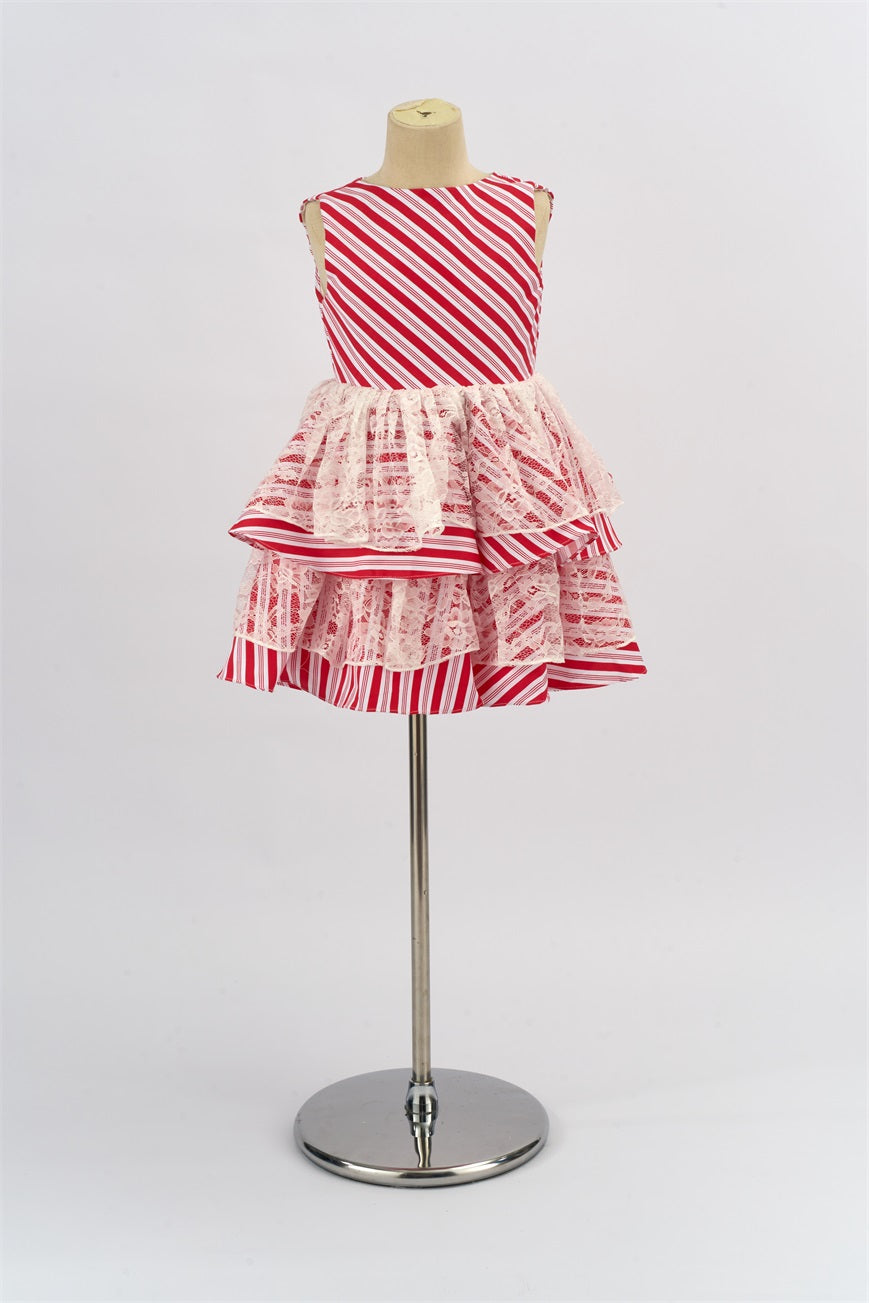 Kate Christmas Candy Cane Red Striped Girls Dress for Photography Kate Christmas Candy Cane Red Striped Girls Dress for Photography