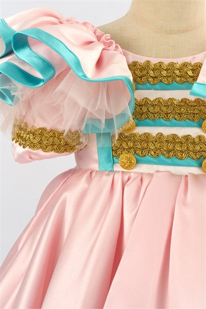 Vestido de niñas en color caramelo de cuento de hadas navideño para fotografía Designed by