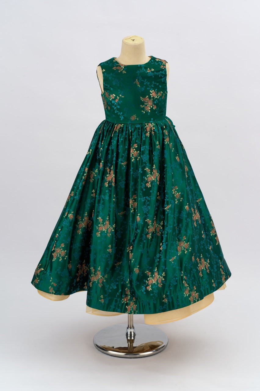 Kate Couture Green Floral Princess Girls Dress for Photography