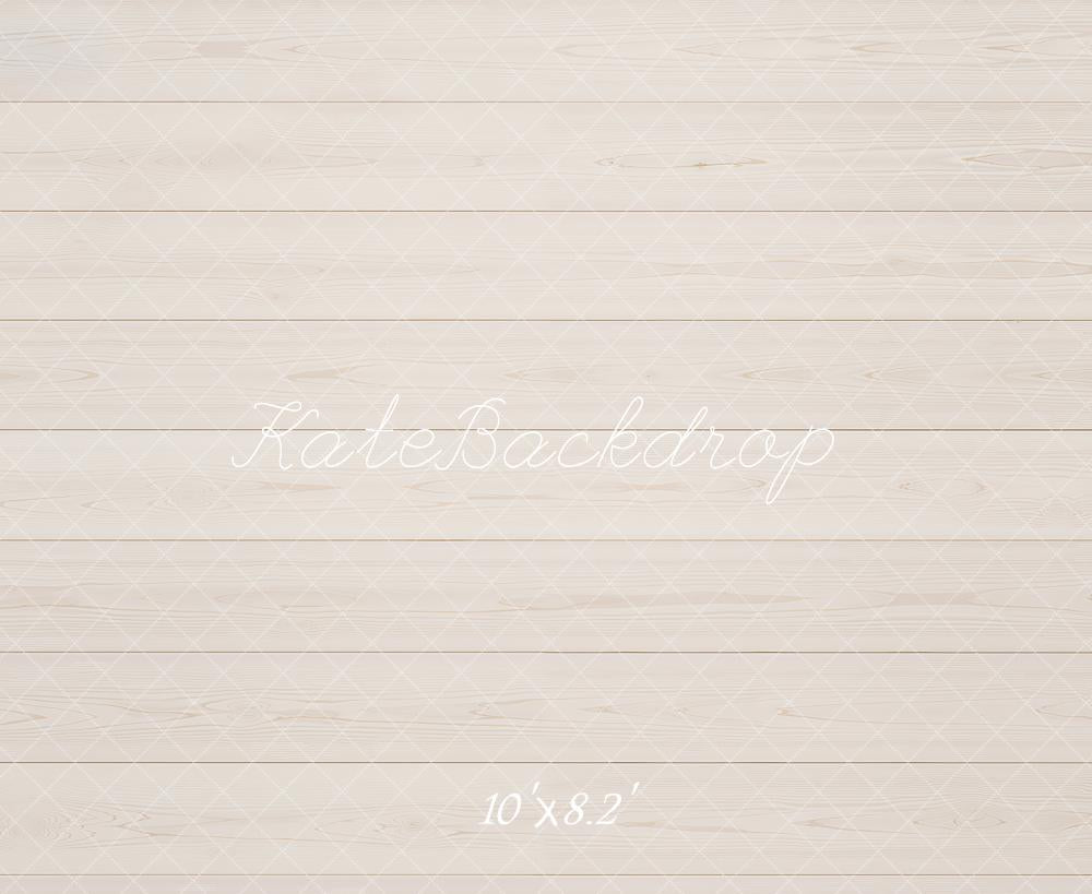 Kate Beige Wood Plank Floor Printed Backdrop Designed by Kate Image