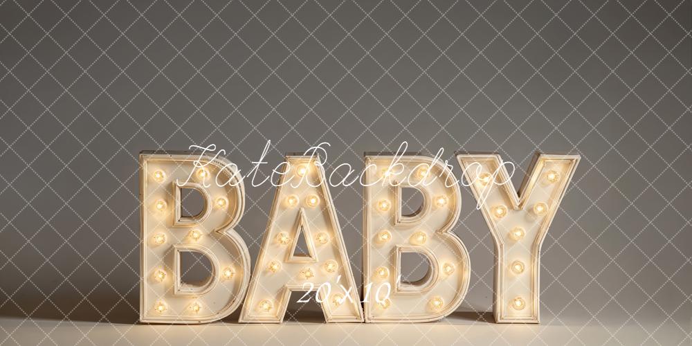 Kate Baby Marquee Light Letters Backdrop Designed by Emetselch