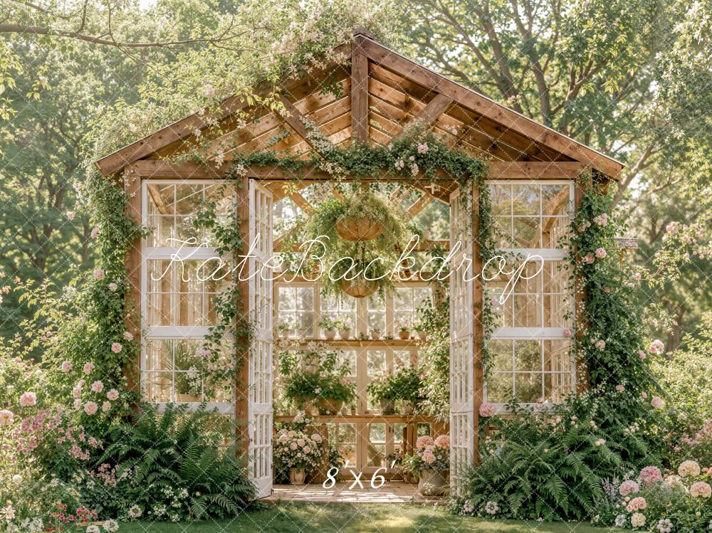 Kate Summer Greenhouse Flower Arch Garden Printed Backdrop Designed by Emetselch