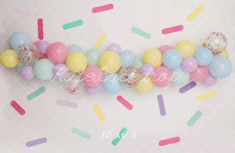 Kate Birthday Pastel Sprinkles Balloon Backdrop Designed by Melissa King