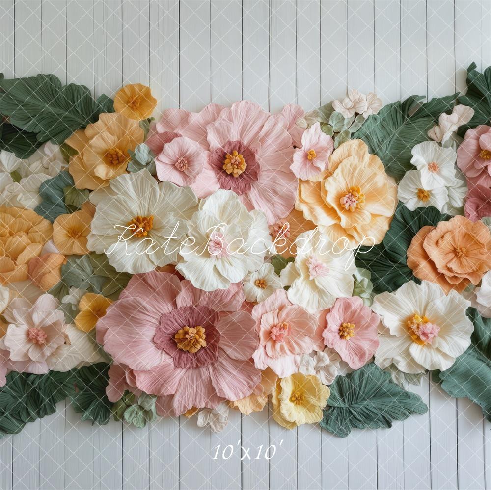 Fondo de alfombra de flores para recién nacidos diseñado por Mini MakeBelieve