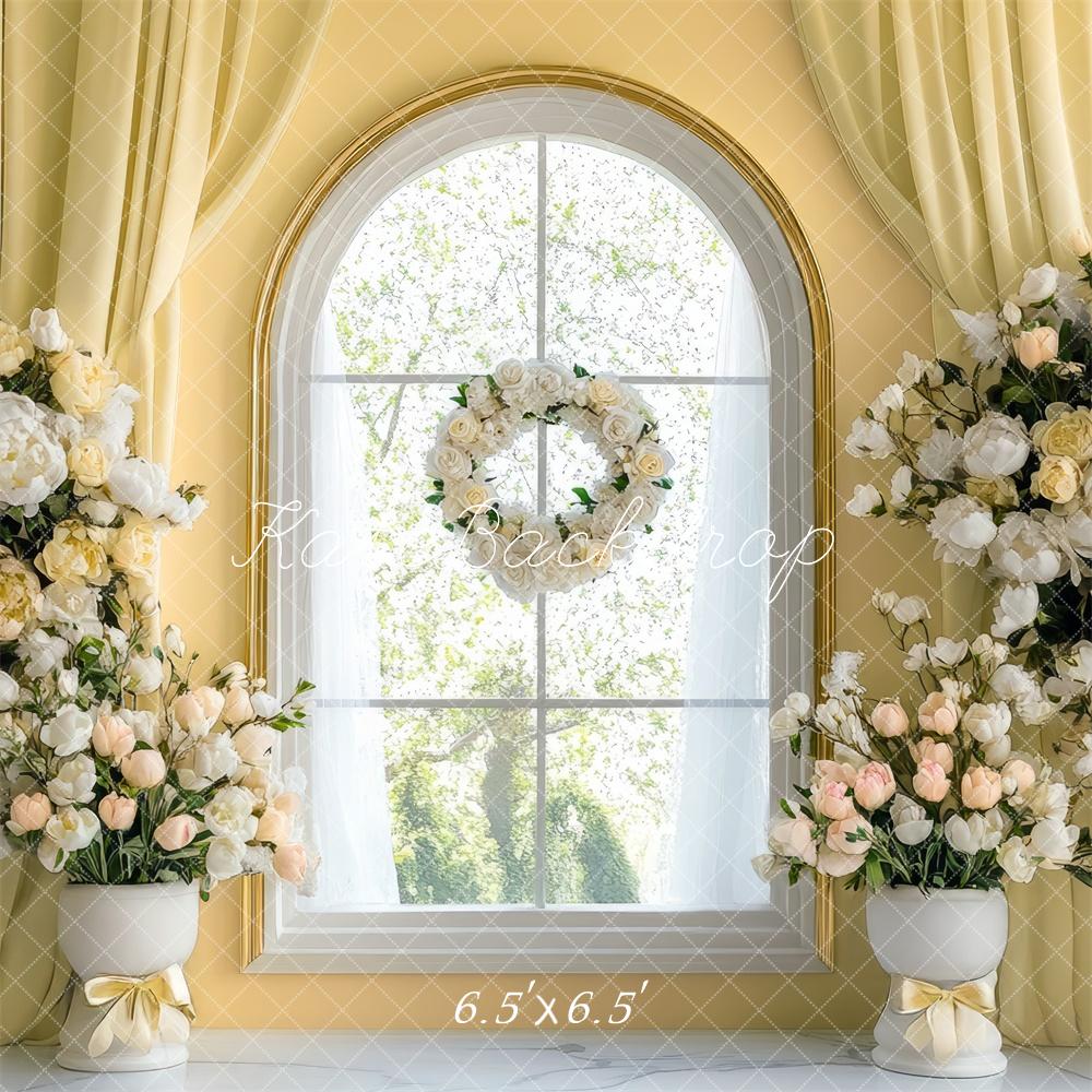 Kate Easter Spring Floral Arch Window Backdrop Designed by Mini MakeBelieve