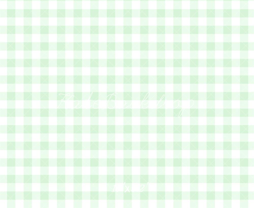 Kate Mint Green Gingham Pattern Backdrop Designed by Mandy Ringe Photography