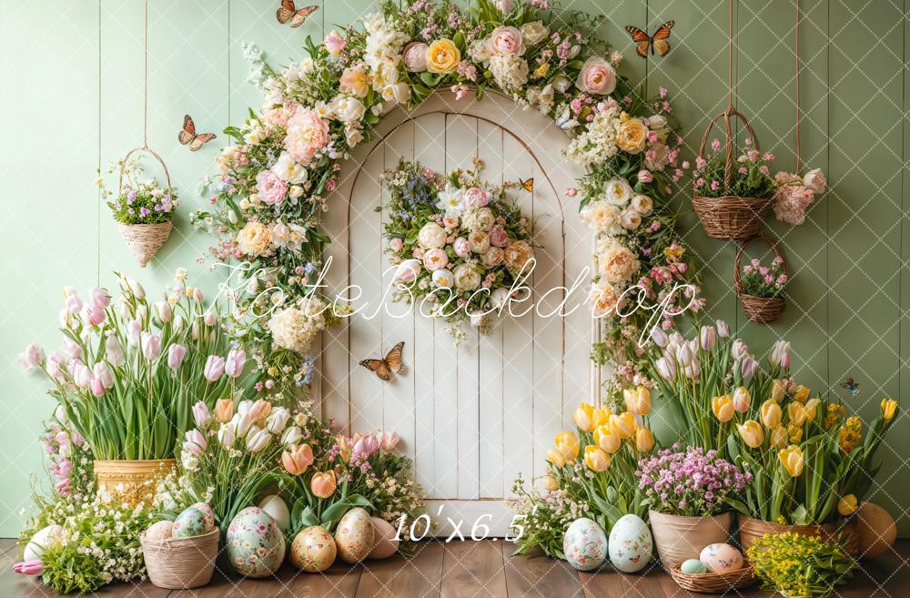 Kate Spring Easter Flower Arch Butterfly Backdrop Designed by Emetselch