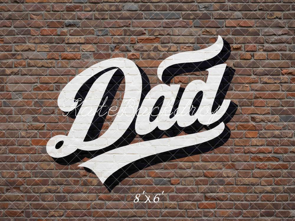 Kate Father's Day Dad Graffiti Brick Wall Printed Backdrop Designed by Mini MakeBelieve