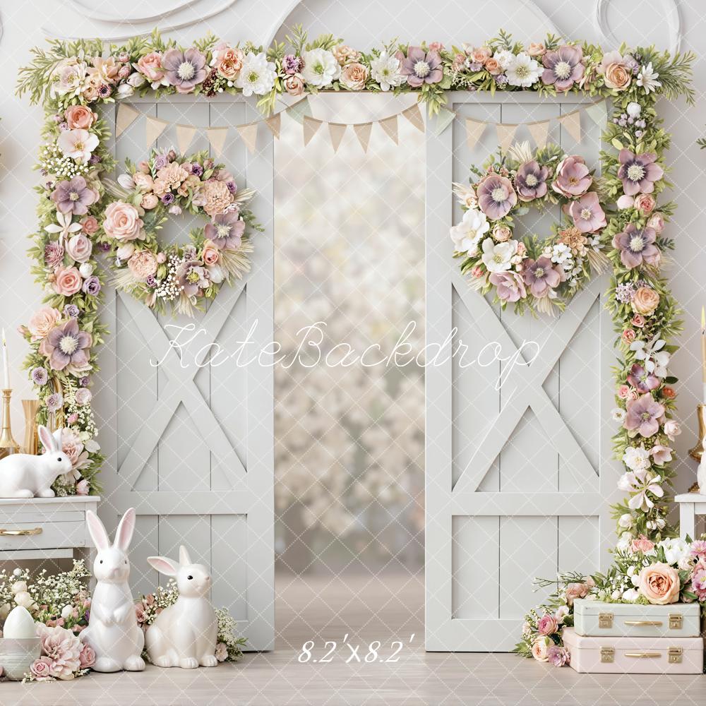 Kate Easter Bunny Flower Arch Pastel Decor Backdrop Designed by Mini MakeBelieve
