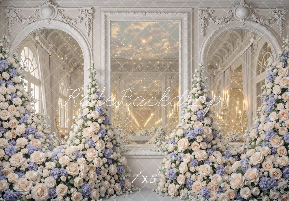 Kate Spring Flower Arch Mirror Ballroom Elegant Floral Decor Backdrop Designed by Mini MakeBelieve