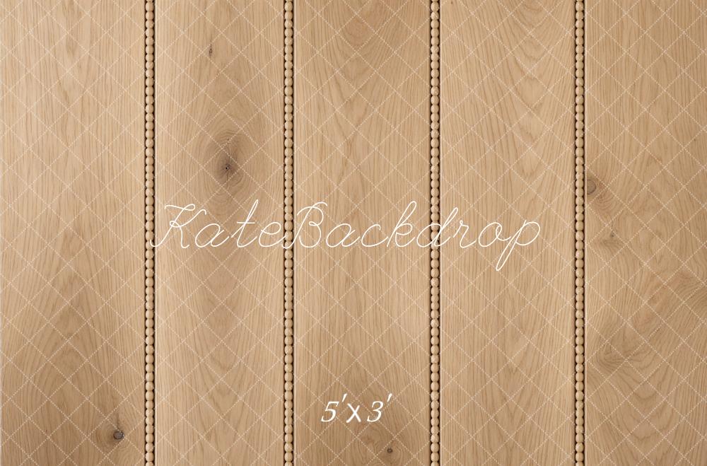 Kate Light Brown Wood Panel Retro Floor Backdrop Designed by Mini MakeBelieve