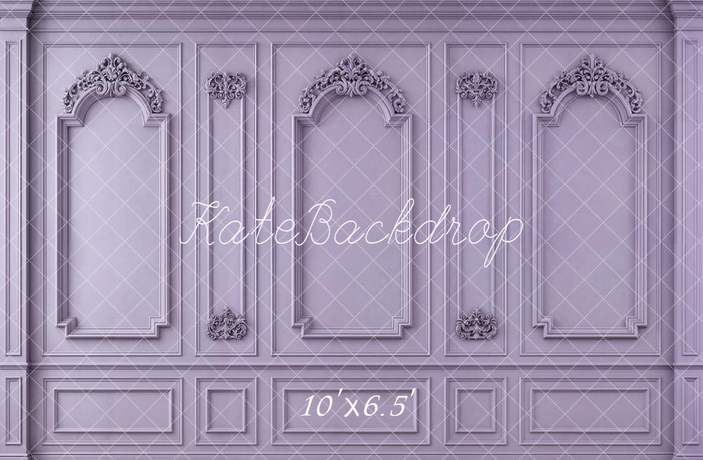 Kate Lavender Ornate Vintage Wall Printed Backdrop Designed by Chain Photography