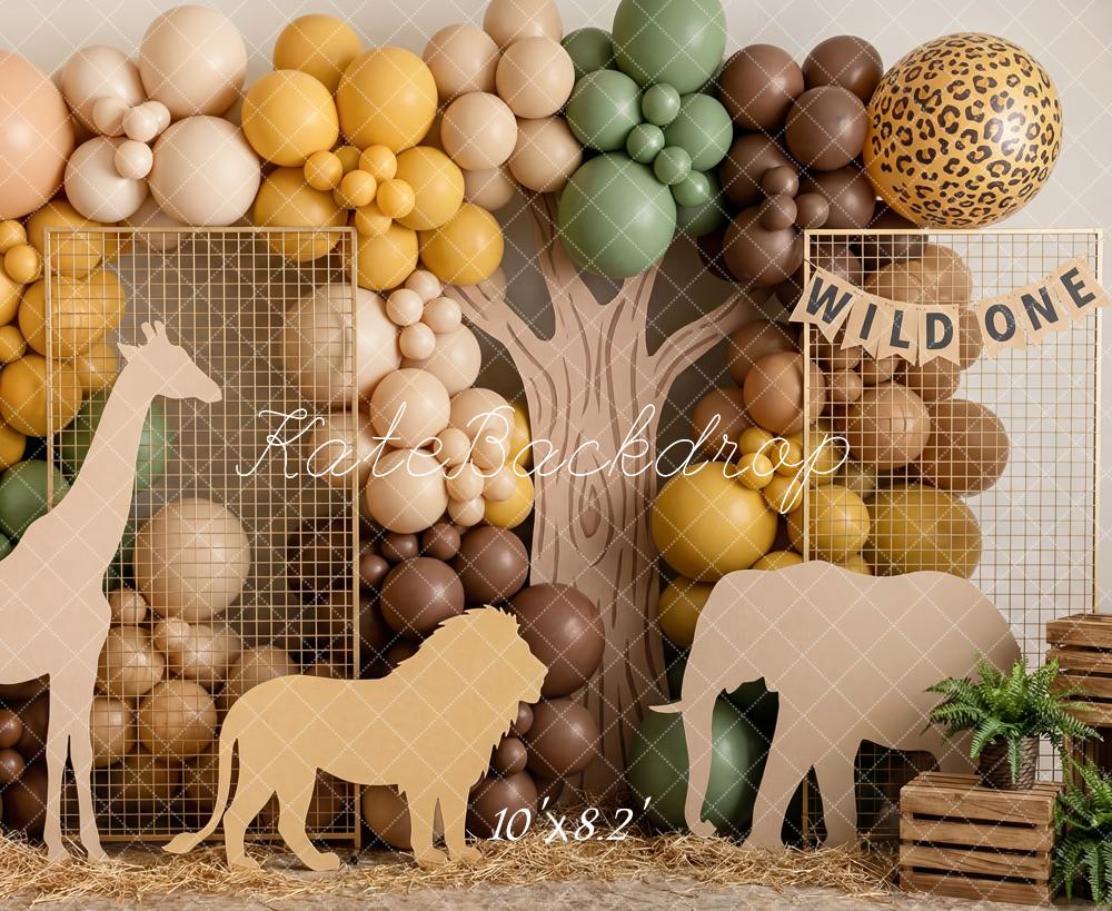 TEST Kate Jungle Balloon Arch Safari Animals Printed Backdrop Designed by Patty Roberts