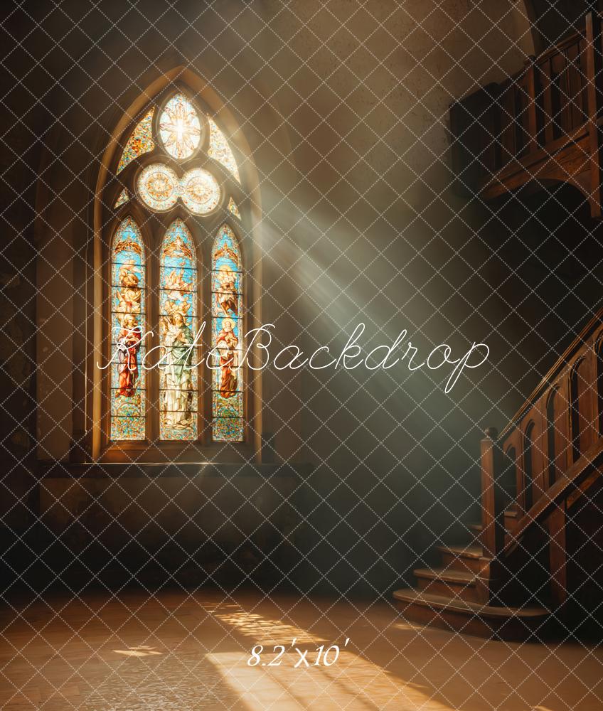 Ventana de Vidrio TEMPLADO de la Iglesia de Kate con Fondo de Luz Solar Diseñado por Emetselch