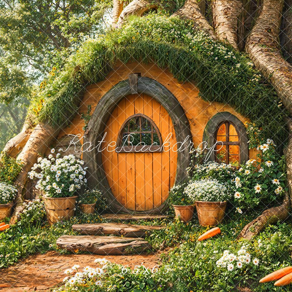 Casa del Árbol de Hadas Floral Fondo