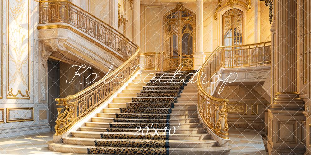 Kate Architecture Leopard Luxurious Cascading Stairs Backdrop Designed by Emetselch