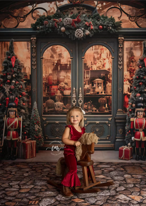 Kate Christmas Nutcracker Store Backdrop