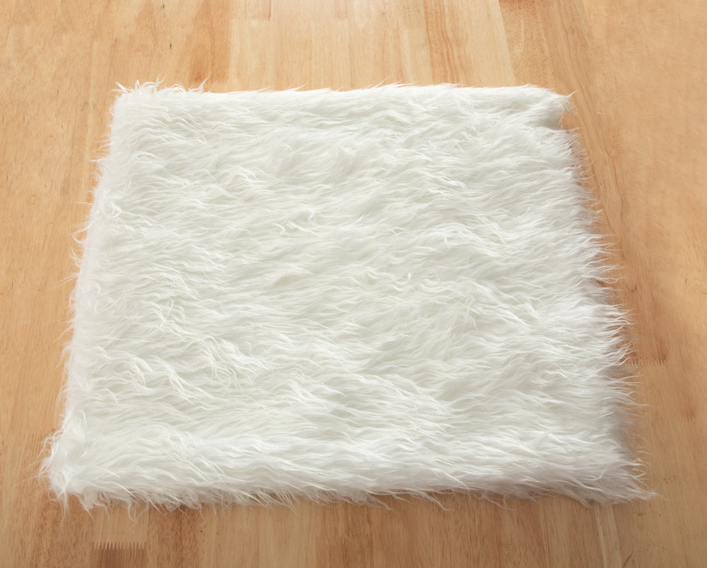 Kate White Faux Fur Blanket Props for Baby Photography