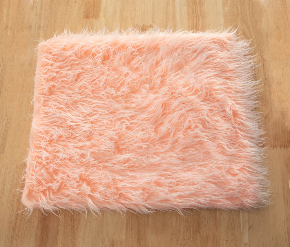 Kate Light Pink Faux Fur Blanket Props for Baby Photography