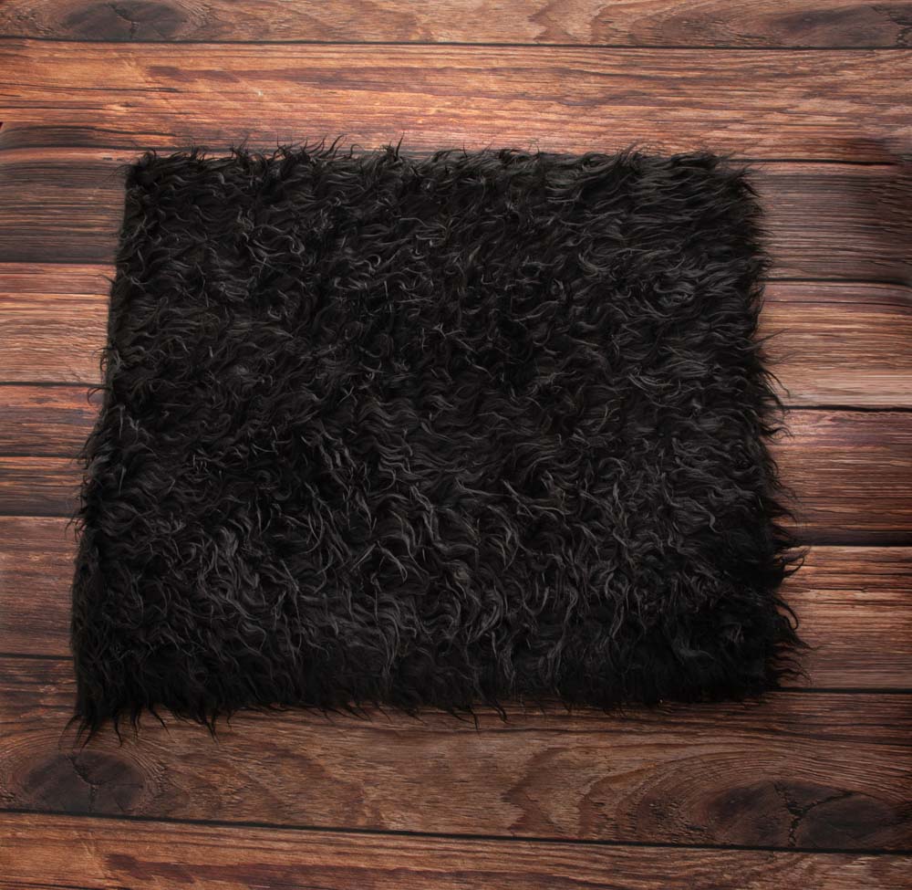 Kate Black Faux Fur Blanket Props for Baby Photography
