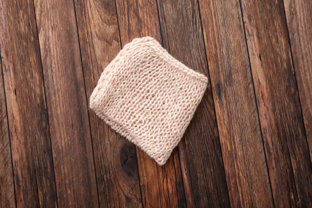 Kate Light Pink Wool Handcraft 50X50cm Newborn Baby Blanket for Photography