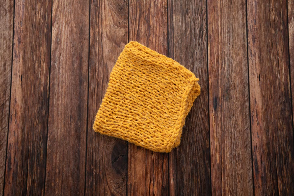 Kate Warm Orange Wool Handcraft 50X50cm Newborn Baby Blanket for Photography