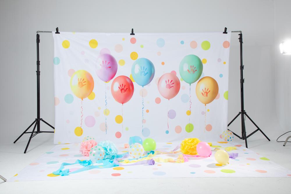 RTS Kate Cake Smash Birthday Colorful Balloon Photo Kit Photography Backdrops&Props Themed Bundle
