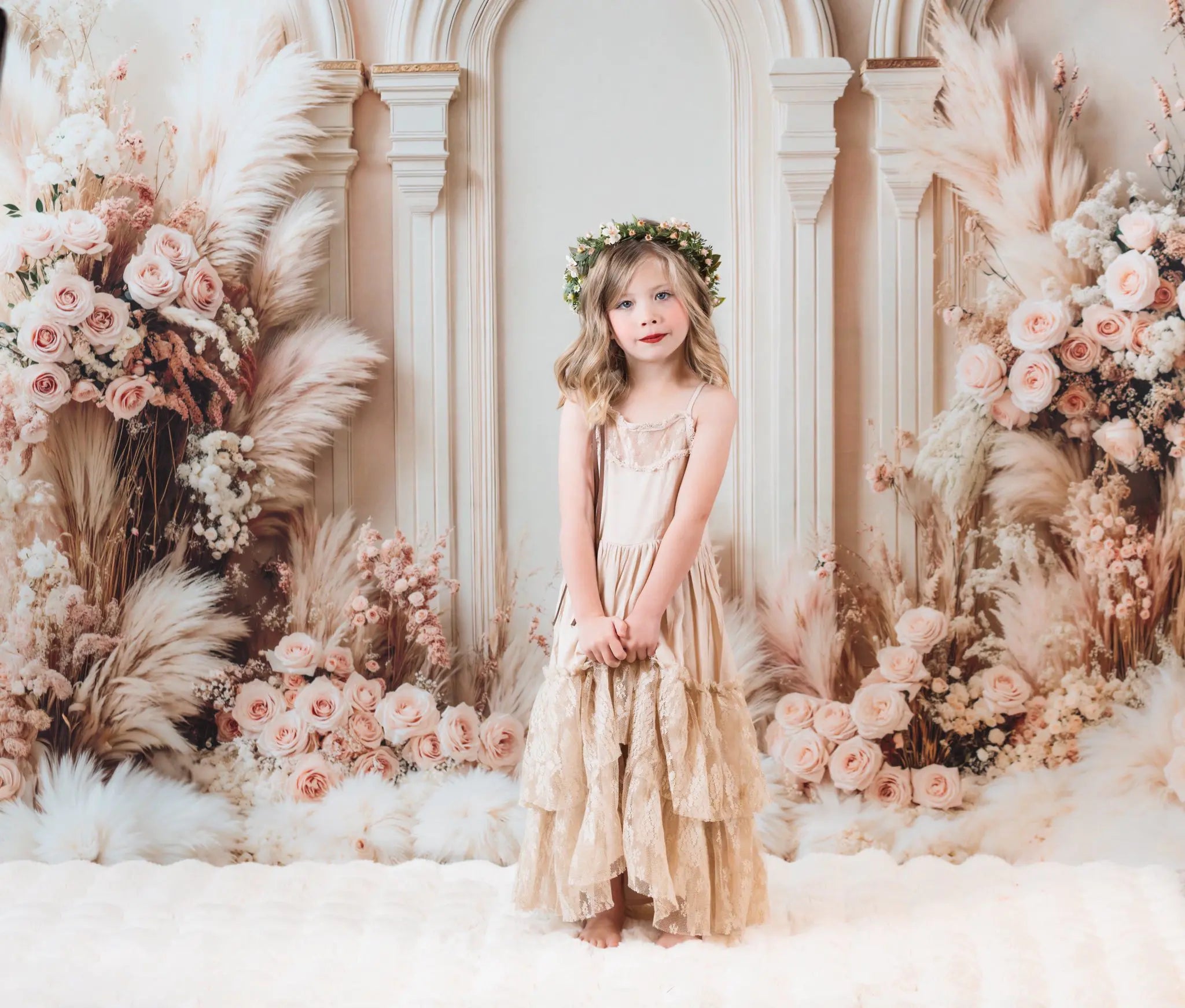 Boho Bloemen Pampas Grassen Foto Achtergrond Designed by Emetselch