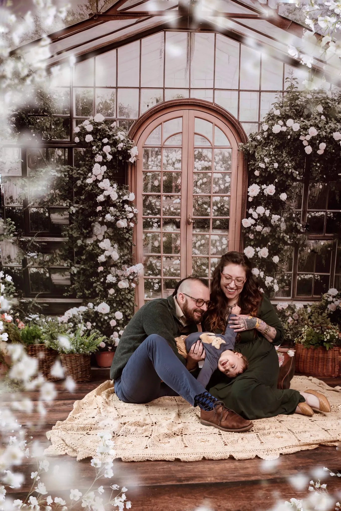 Kate Spring Floral Greenhouse Garden Backdrop Designed by Patty Roberts