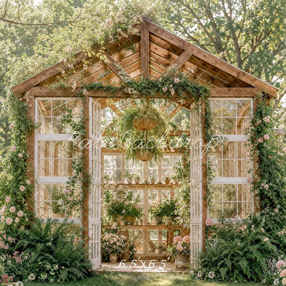 Kate Summer Greenhouse Flower Arch Garden Printed Backdrop Designed by Emetselch