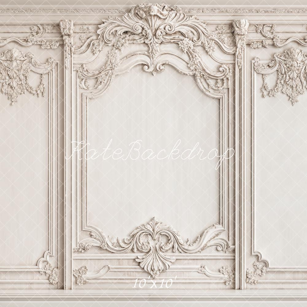 Fondo de Pared Elegante Blanco Vintage Diseñado por Emetselch