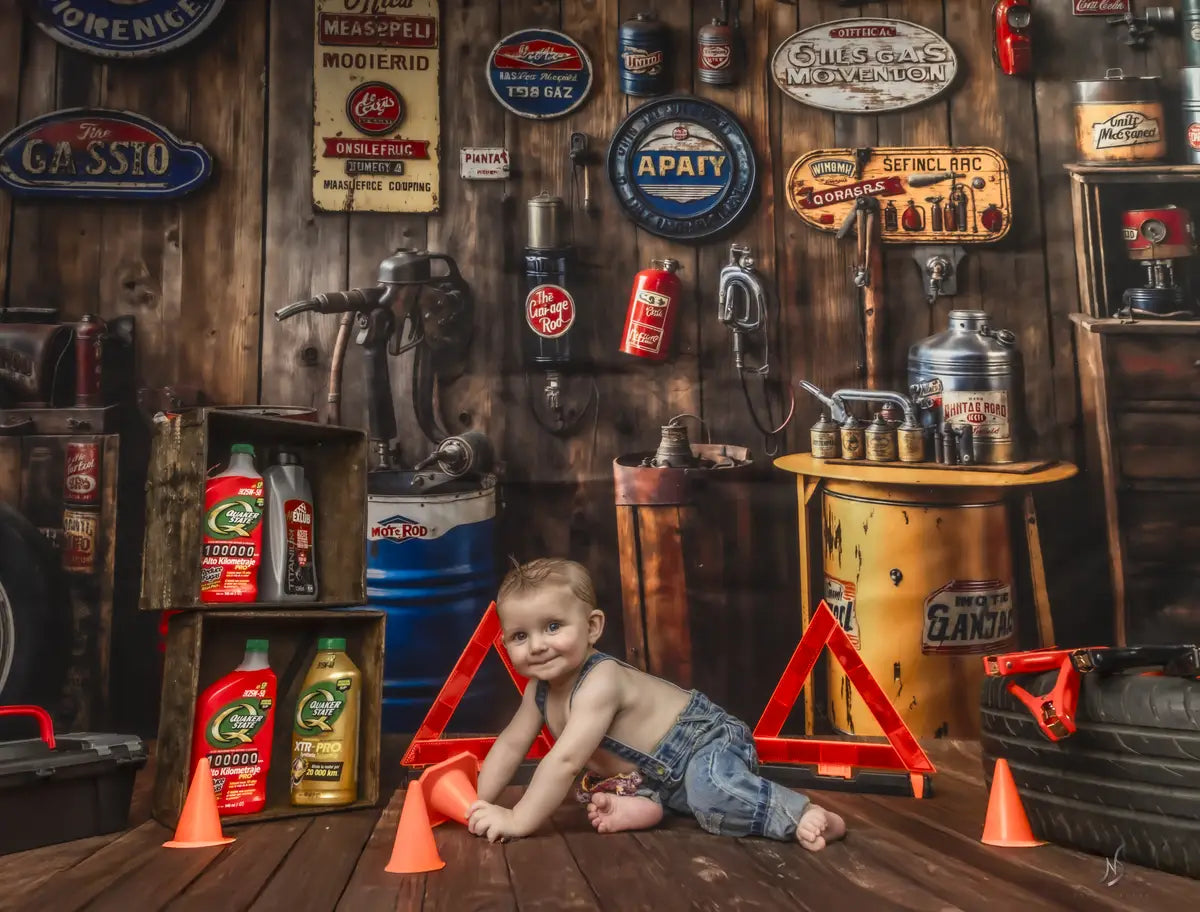 Sfondo in Legno da Garage Vintage progettato da Emetselch