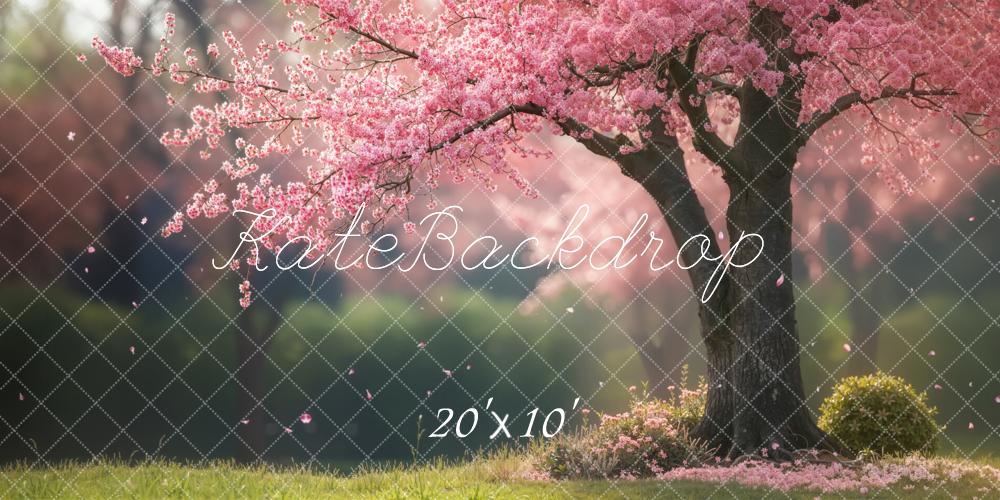 Kate Spring Pink Cherry Blossom Tree Flower Branches Backdrop Designed by Emetselch