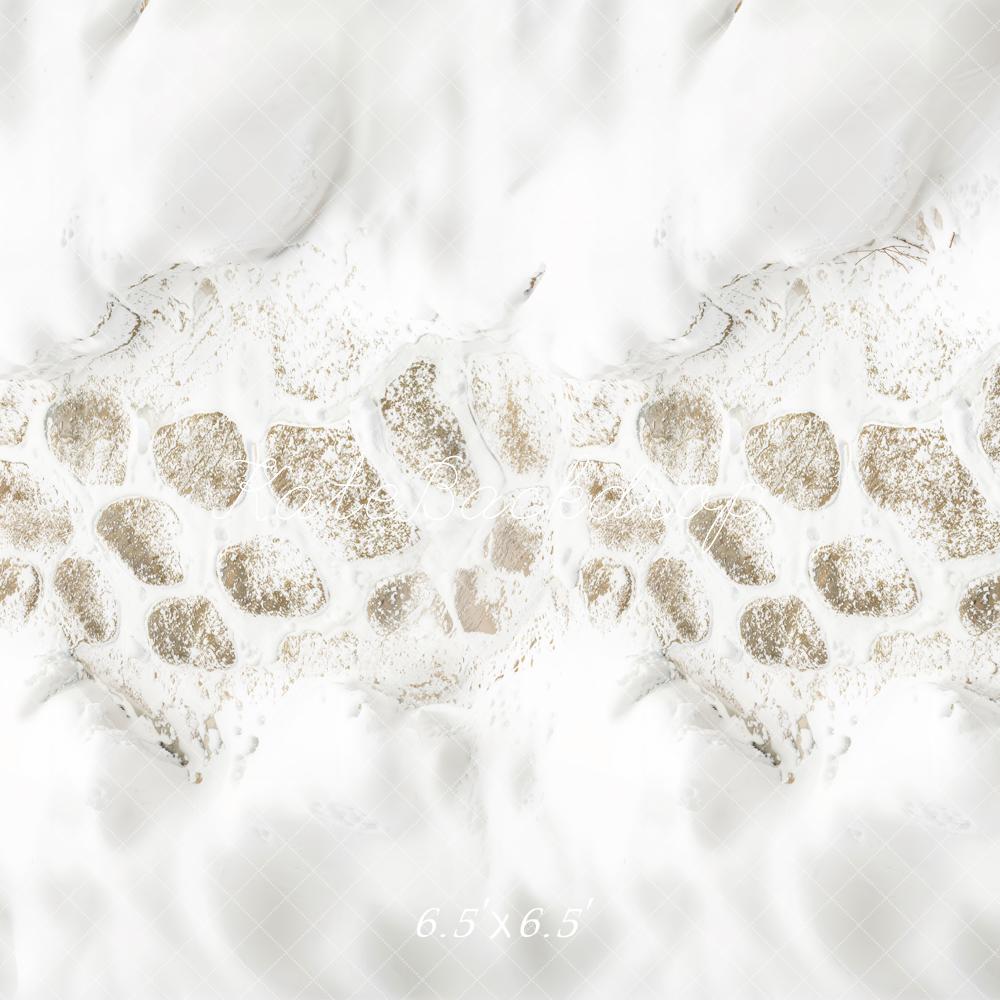 Kate Winter Snowy Cobblestone Floor Backdrop Designed by Kate Image