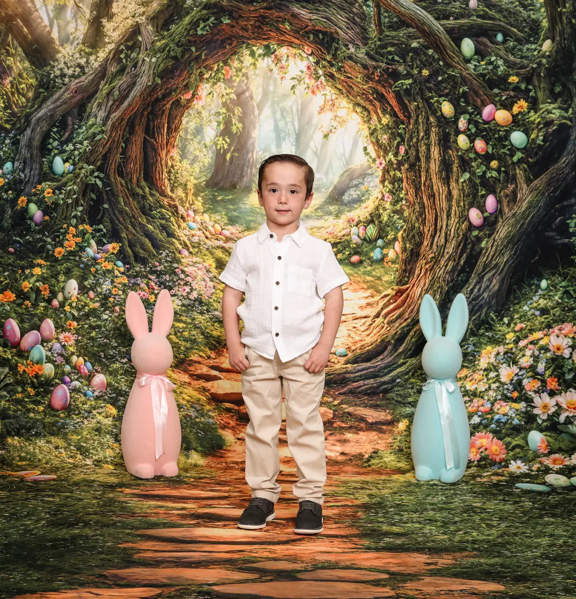 Kate Easter Forest Tree Arch Path Backdrop Designed by Emetselch