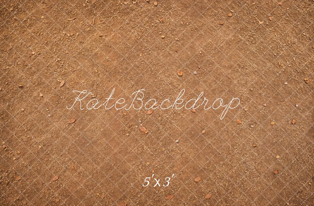 Kate Brown Dirt Ground Pebble Texture Floor Printed Backdrop Designed by Kate Image