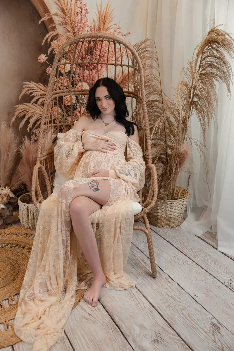 Arco di Fiori Boho Beige Sfondo Designed by Emetselch